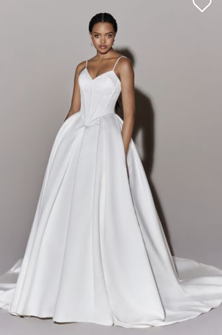 Corseted Charm: Channeling Enchantment with Basque Waist Ballgown Elegance Image
