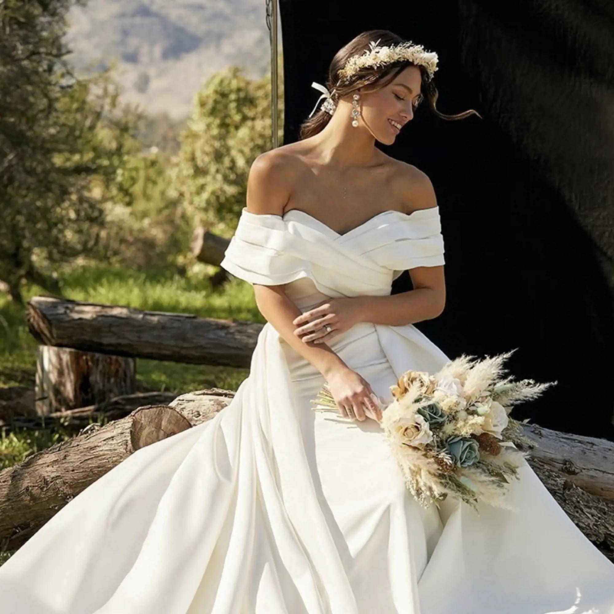 88255 (Ellie) - Graceful Tea Length Wedding Dress - Perfections