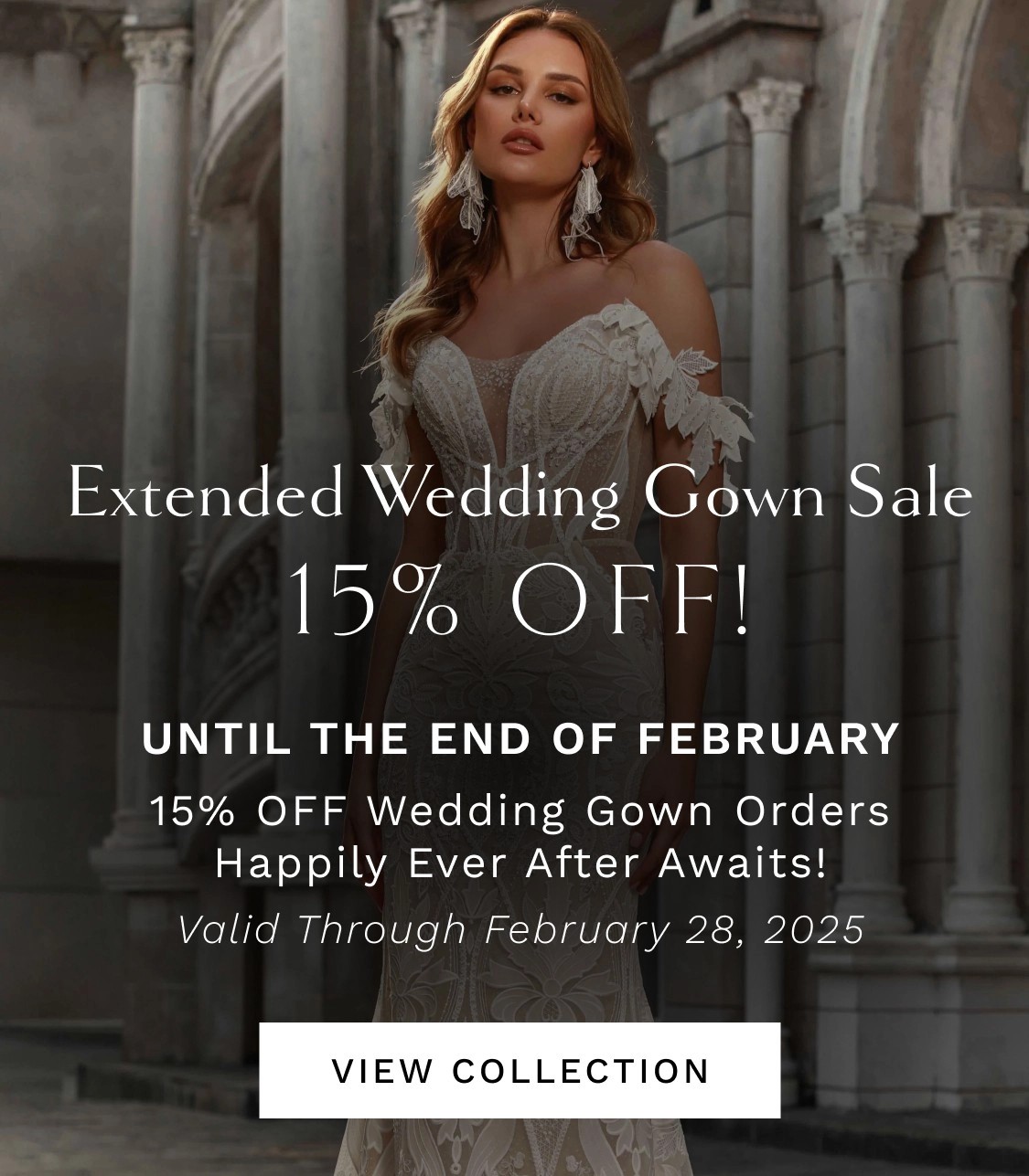 Extended Wedding Gown Sale 15% Off