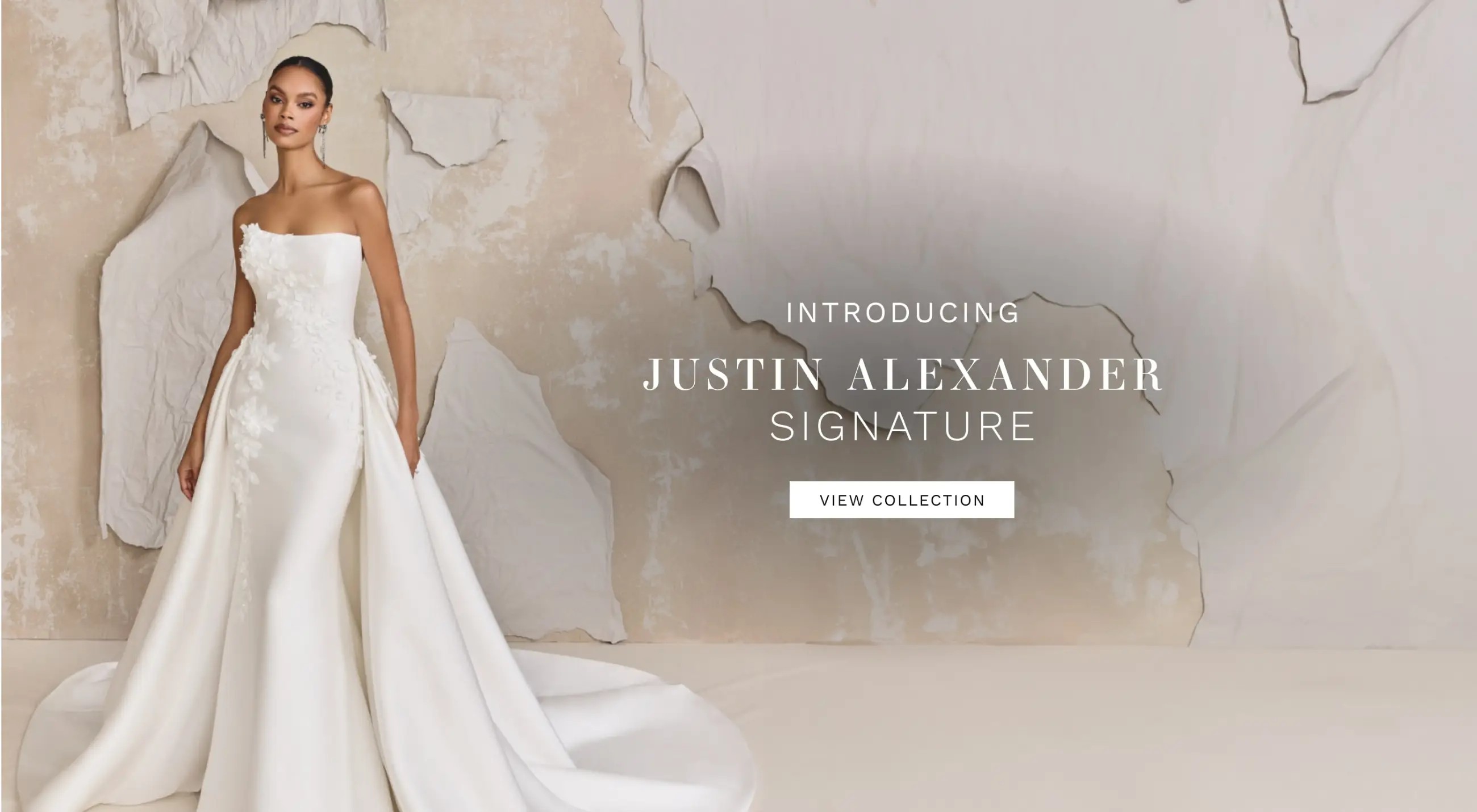 "Justin Alexander Signature" banner for desktop