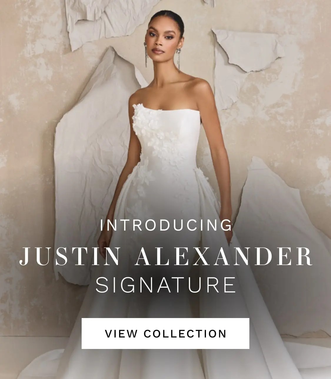 "Justin Alexander Signature" banner for mobile